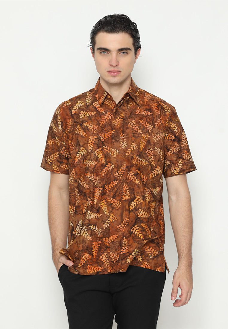 Signature Hadinata Batik Pria Kemeja Pendek Cap Furing Dirandra