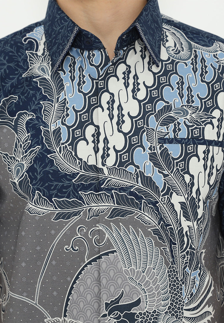 Hadinata Embroidery Batik Kemeja Pendek Jaya Jiva