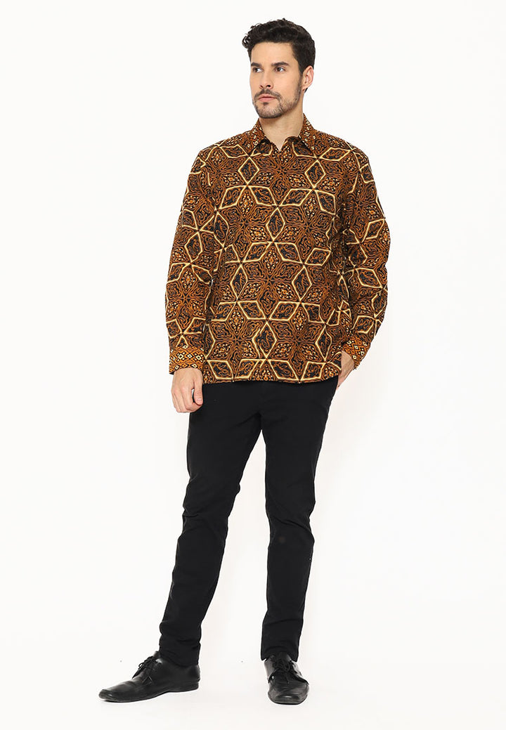 Hadinata Batik Tulis Cap Kemeja Panjang Furing Pria Manggala