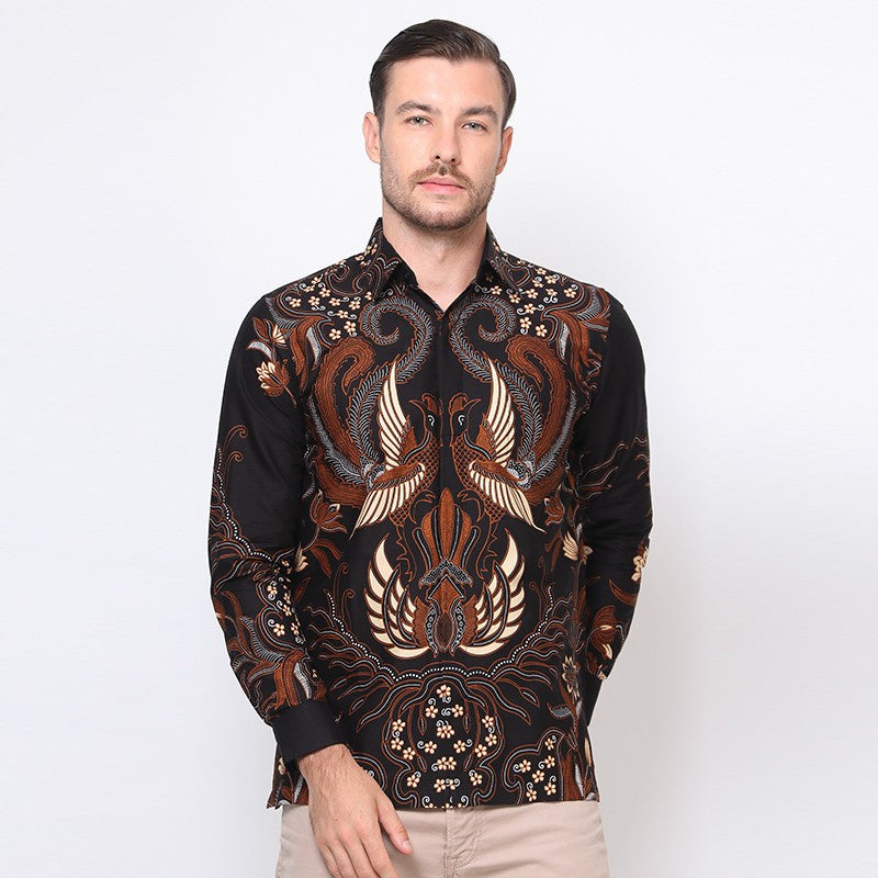 Hadinata Batik Premium Kemeja Batik Pria Lengan Panjang Furing  Adelio Pinggala