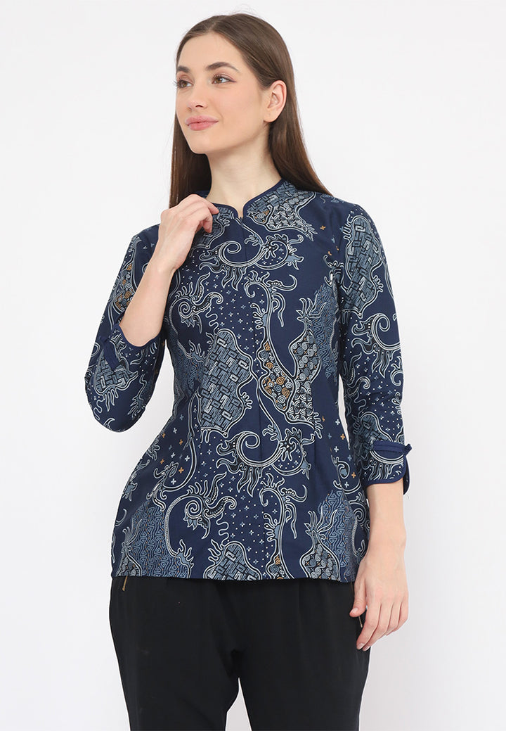Hadinata Batik Wanita Superfine Blouse Sundari Samudra