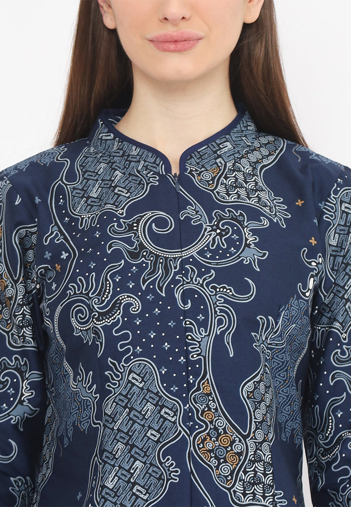 Hadinata Batik Wanita Superfine Blouse Sundari Samudra
