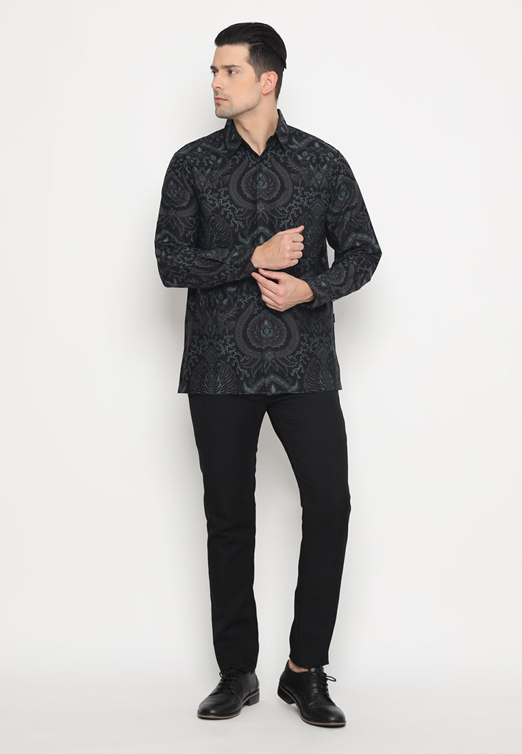 Hadinata Batik Pria Kemeja Panjang Furing Surya Swati