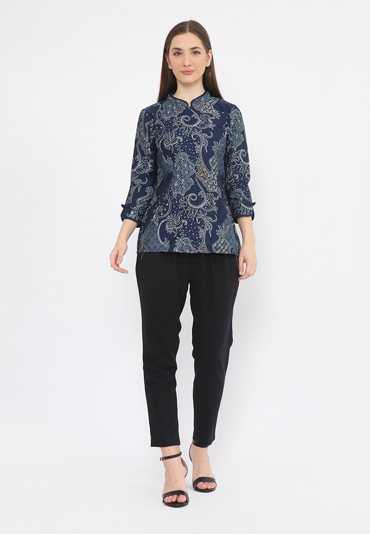 Hadinata Batik Wanita Superfine Blouse Sundari Samudra
