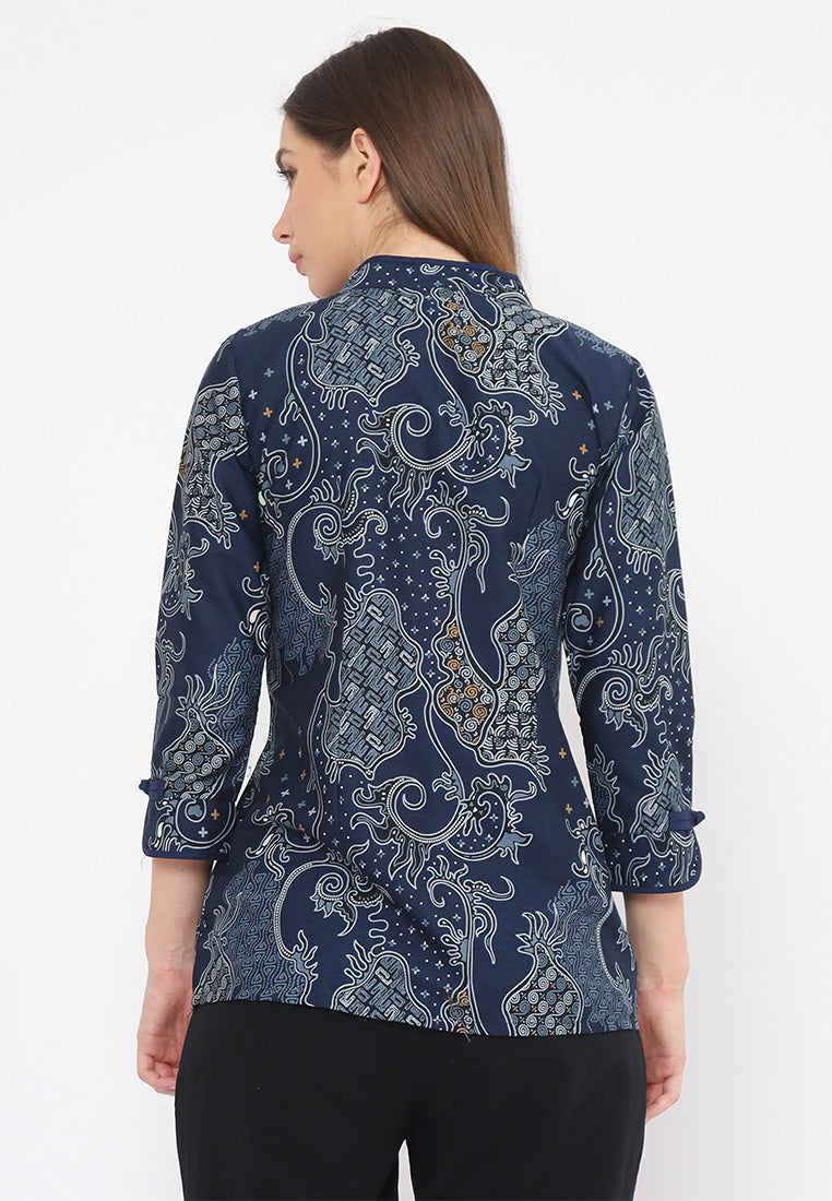 Hadinata Batik Wanita Superfine Blouse Sundari Samudra