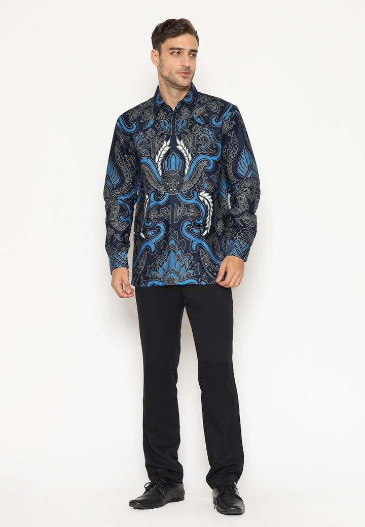 Hadinata Batik Pria Kemeja Panjang Furing SlimFit Zack Zenna