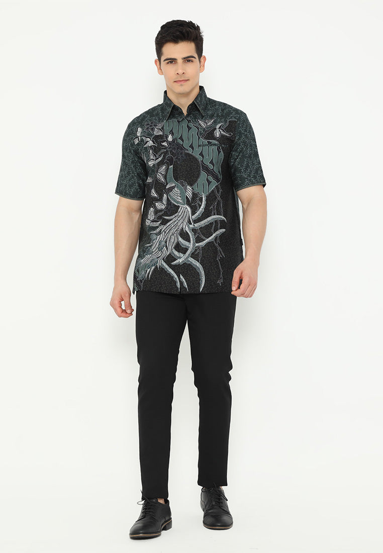 Hadinata Embroidery Batik Kemeja Pendek Neel Nylam