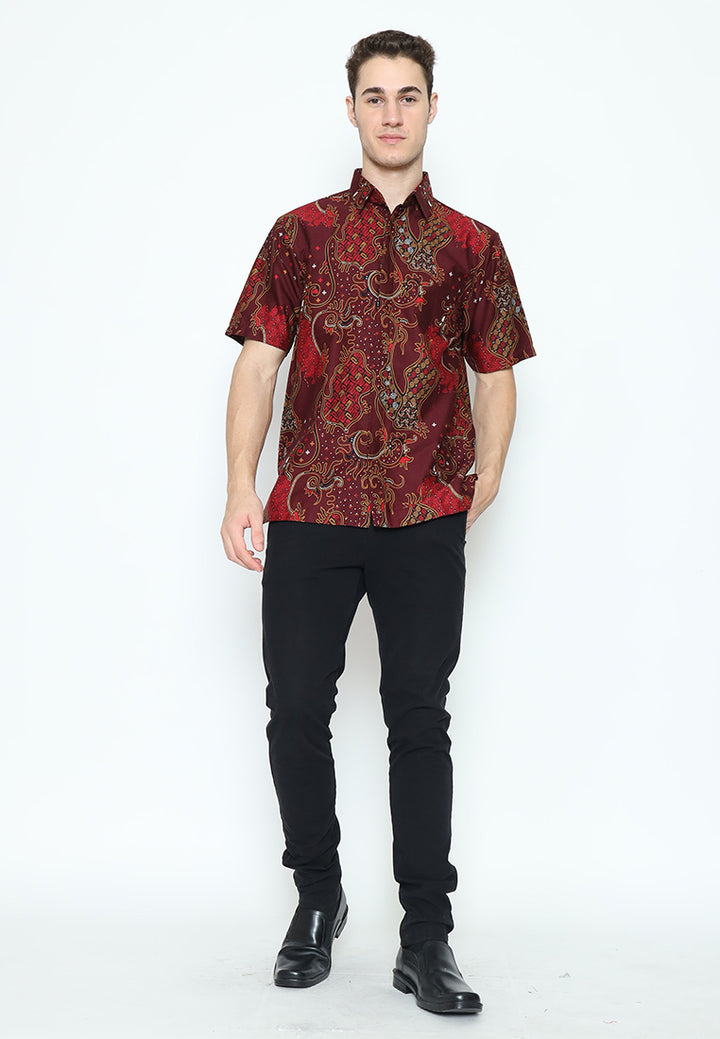 Hadinata Batik Kemeja Pendek Superfine Cendana Candika