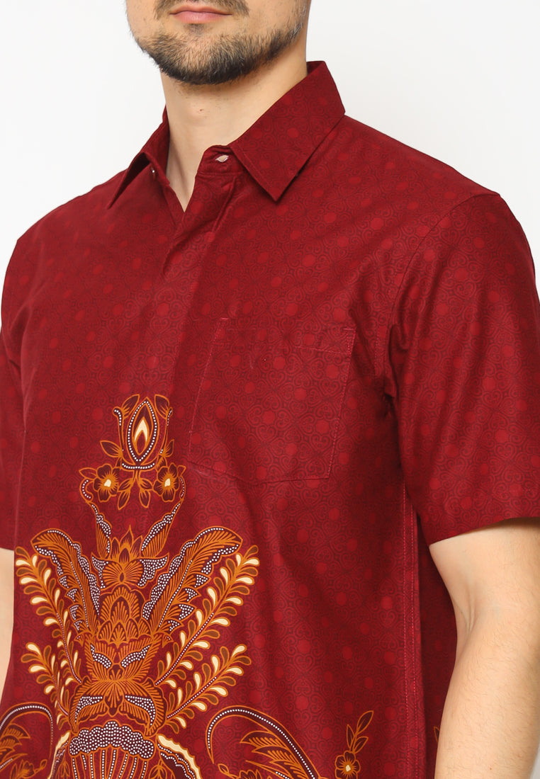 Hadinata Batik Pria Kemeja Pendek Lateef Laila