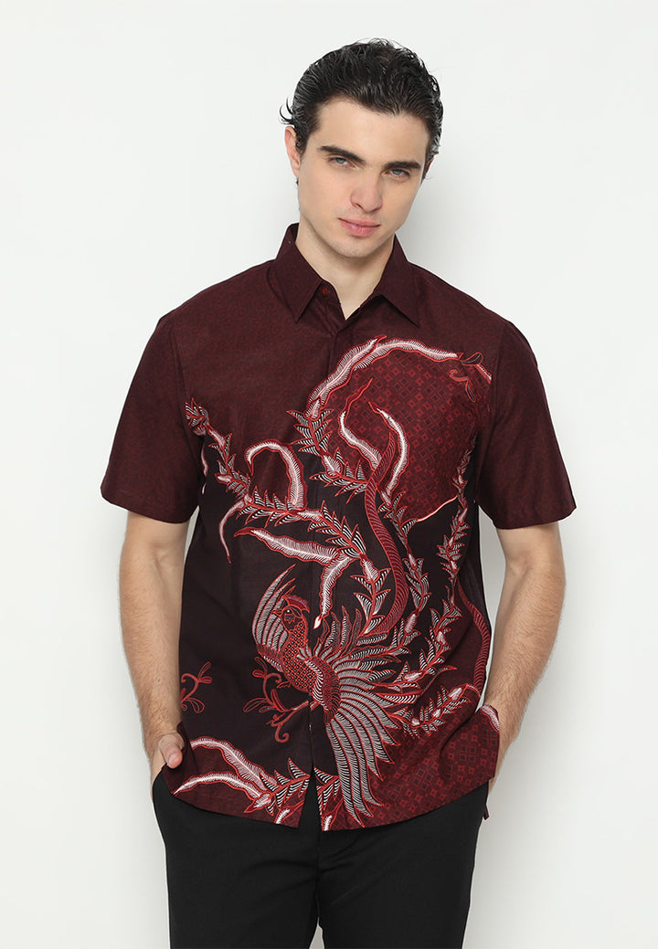 Hadinata Batik Pria Kemeja Pendek Genta Gyana