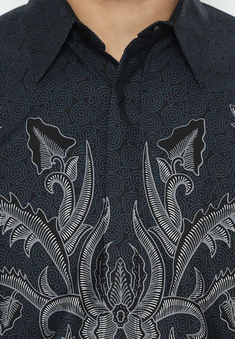 Hadinata Batik Pria Kemeja Pendek Slimfit Ranvir Ranita