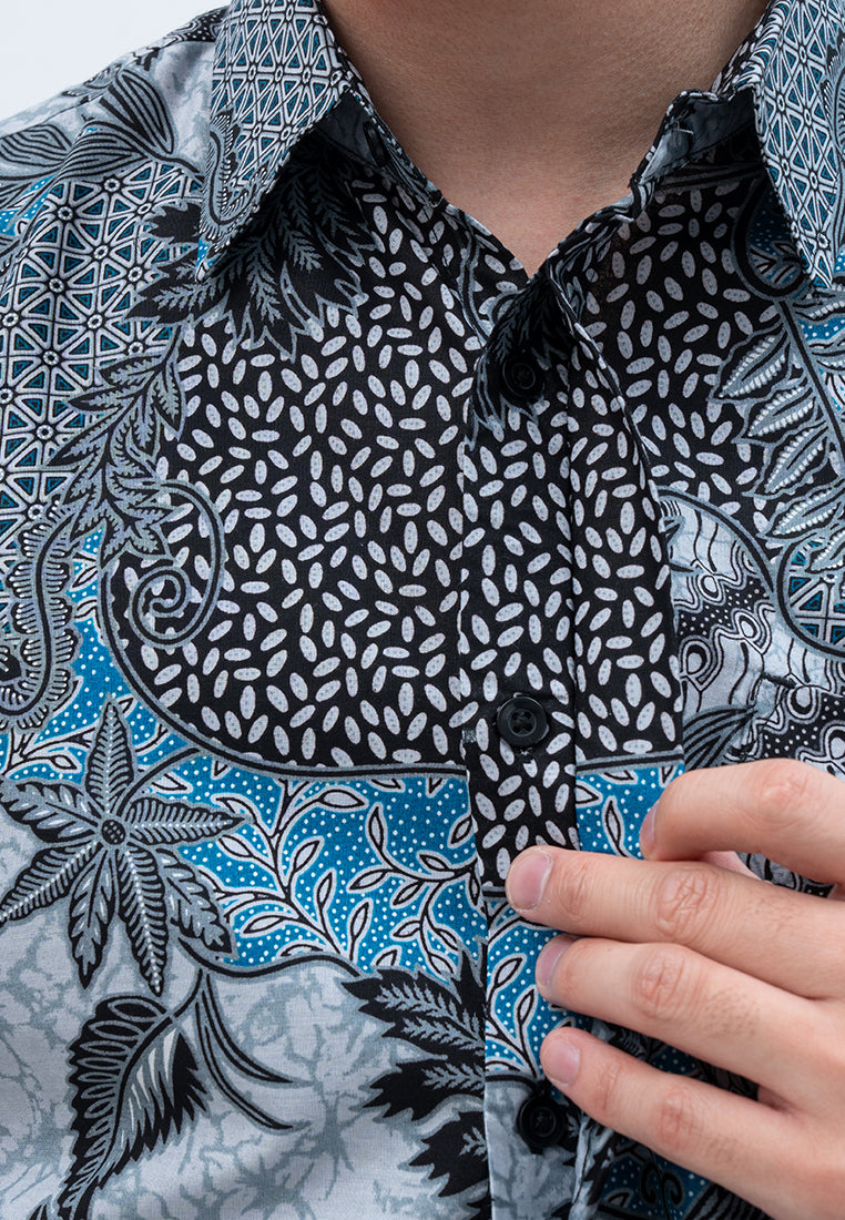 Hadinata Batik Pria Kemeja Pendek Laksamana Laksmi