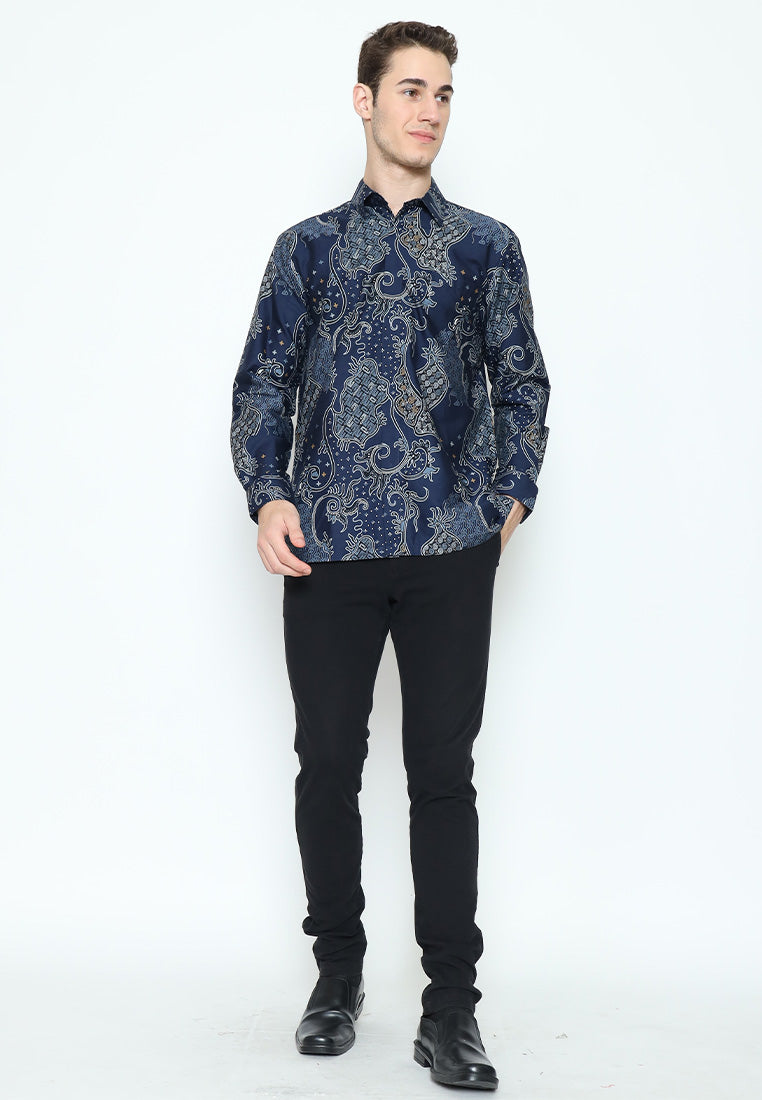 Hadinata Batik Kemeja Panjang Furing Superfine Samudra Sundari