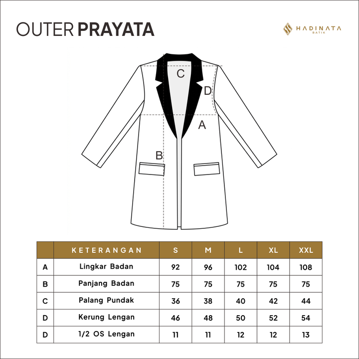 Hadinata Batik Wanita Outer Furing Dobby Prayata