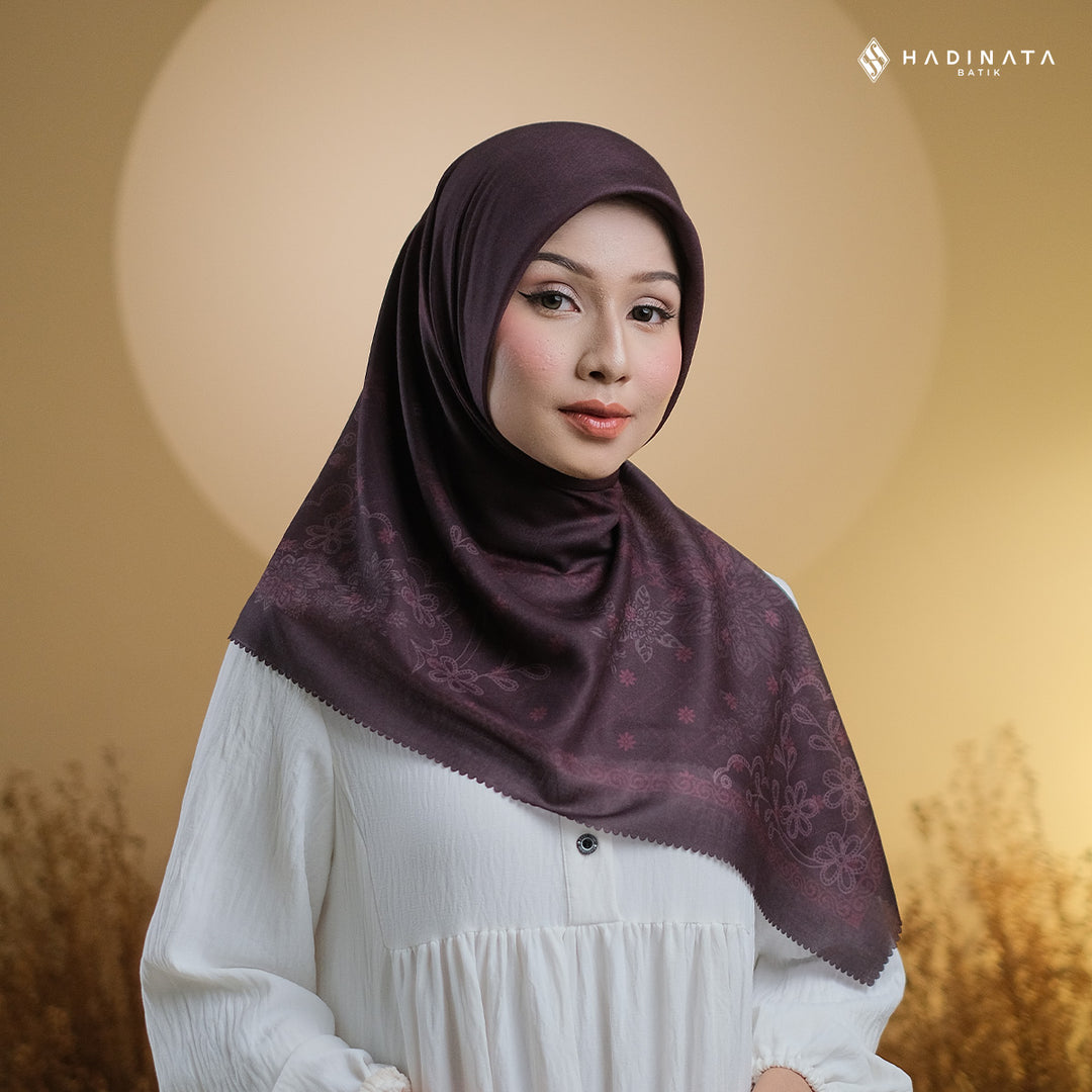 Hadinata Batik Hijab Premium Alina Burgundy