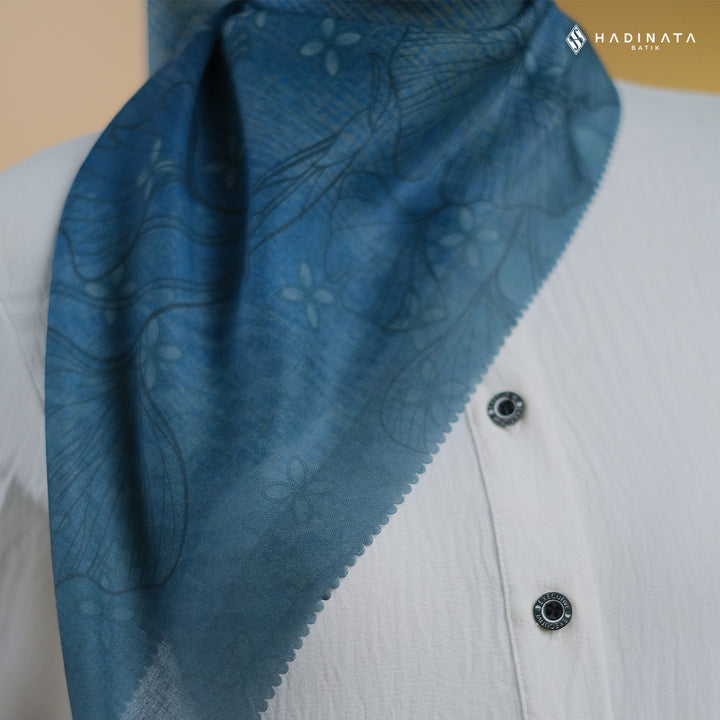 Hadinata Batik Hijab Premium Harmony Blue