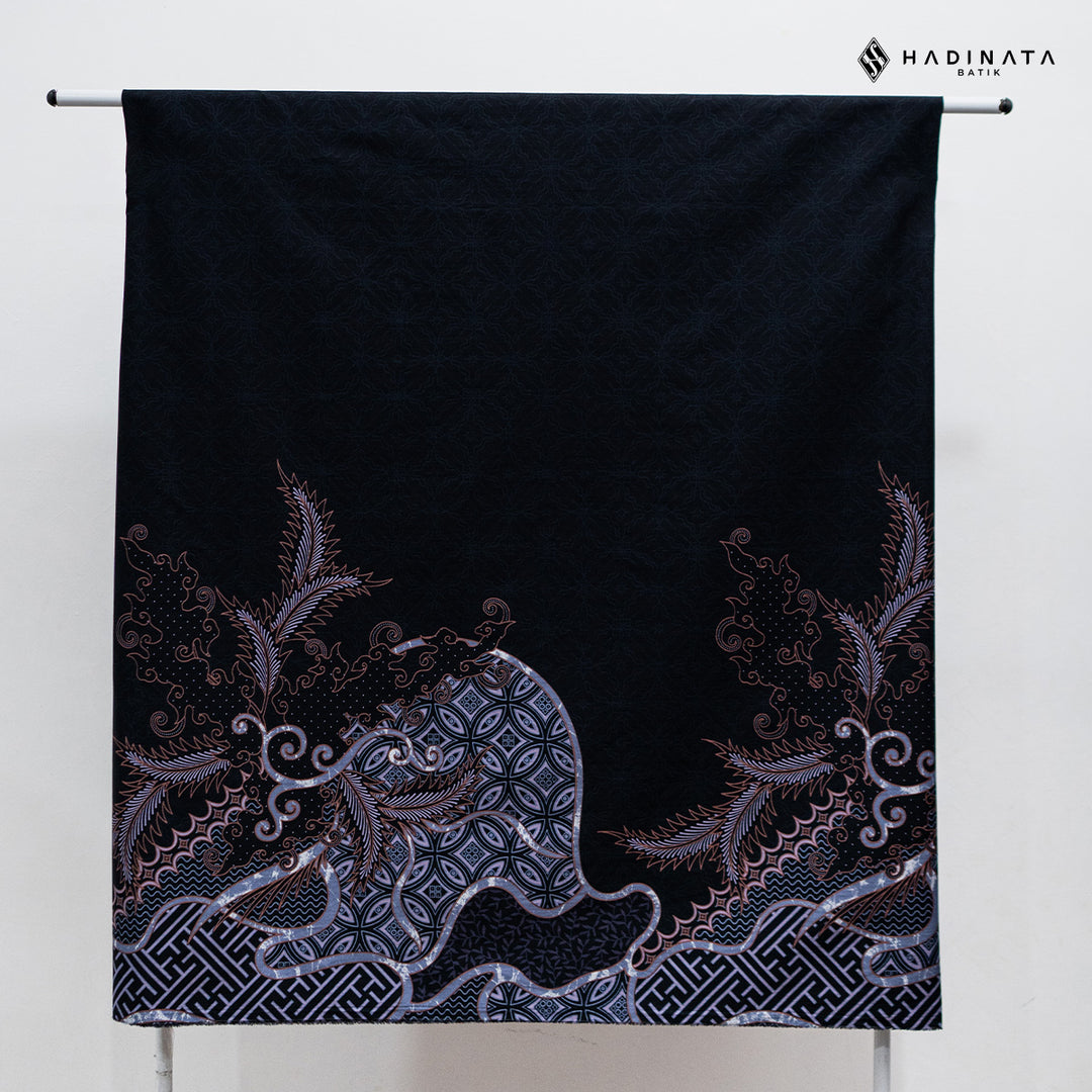 Hadinata Batik Premium Kain Katun Superfine Datura Black