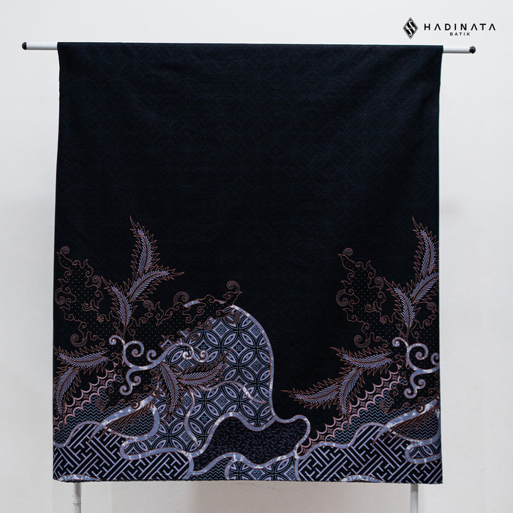 Hadinata Batik Premium Kain Katun Superfine Datura Black