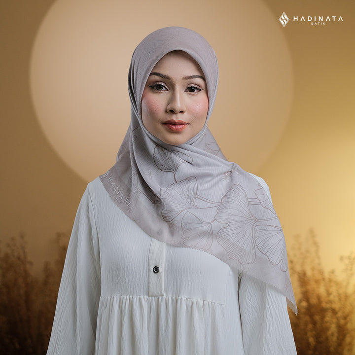 Hadinata Batik Hijab Premium Harmony Grey