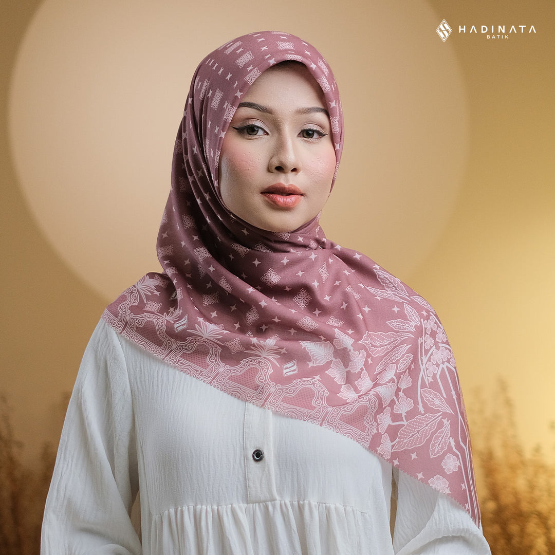 Hadinata Batik Hijab Premium Blerina Maroon