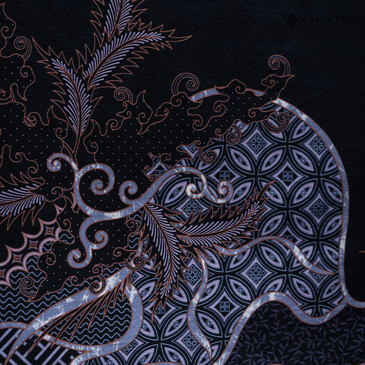 Hadinata Batik Premium Kain Katun Superfine Datura Black
