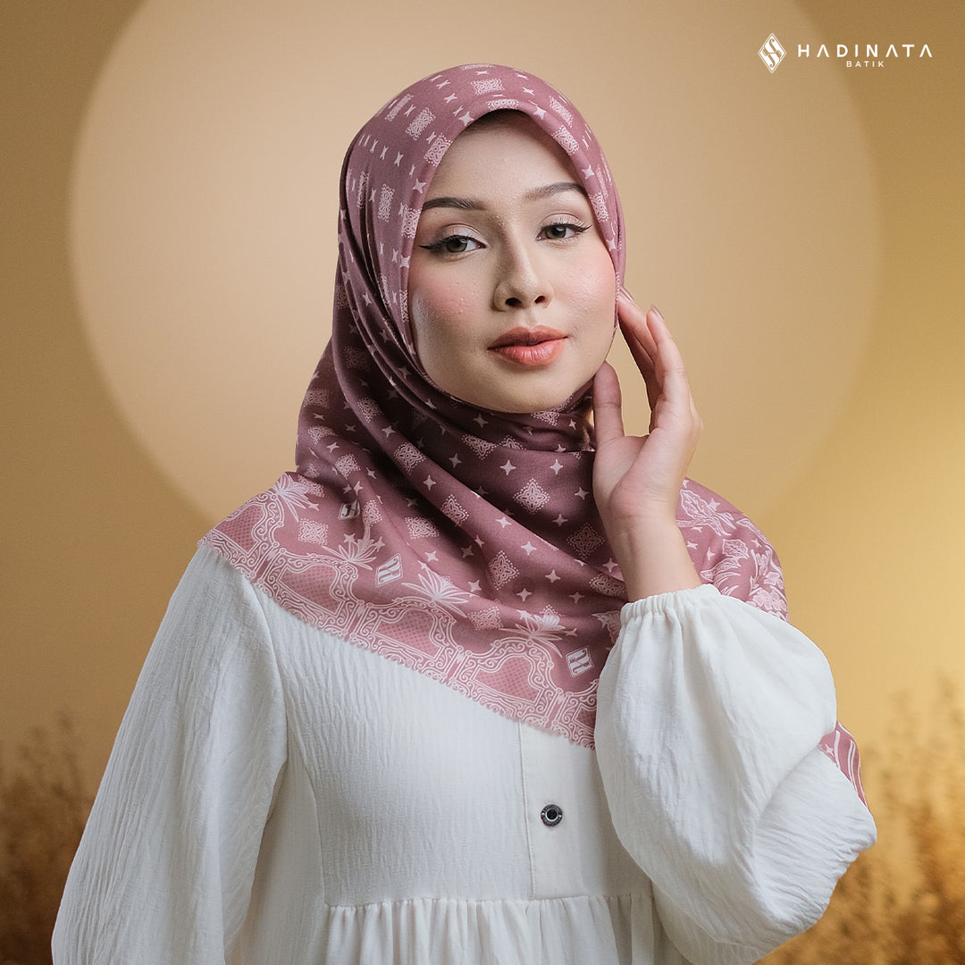 Hadinata Batik Hijab Premium Blerina Maroon