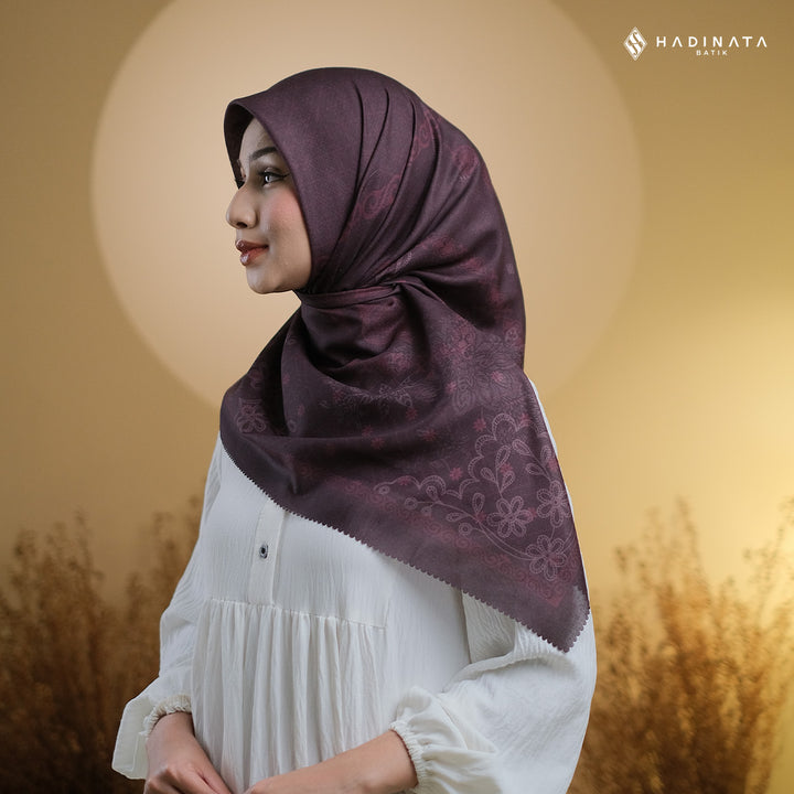 Hadinata Batik Hijab Premium Alina Burgundy