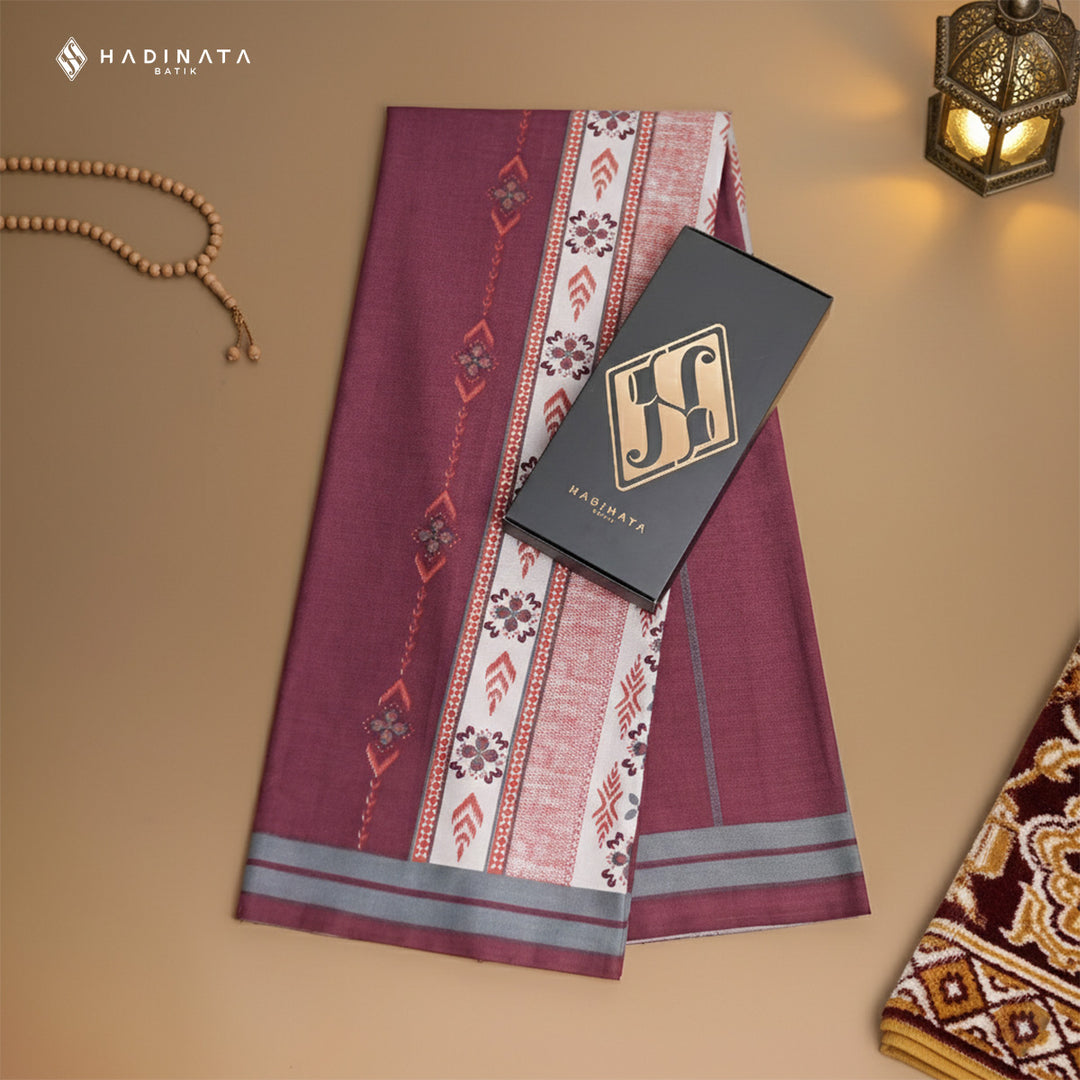 Hadinata Batik Premium Sarung Saskara Maroon