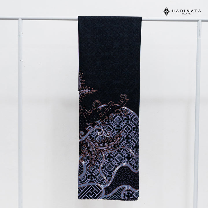 Hadinata Batik Premium Kain Katun Superfine Datura Black