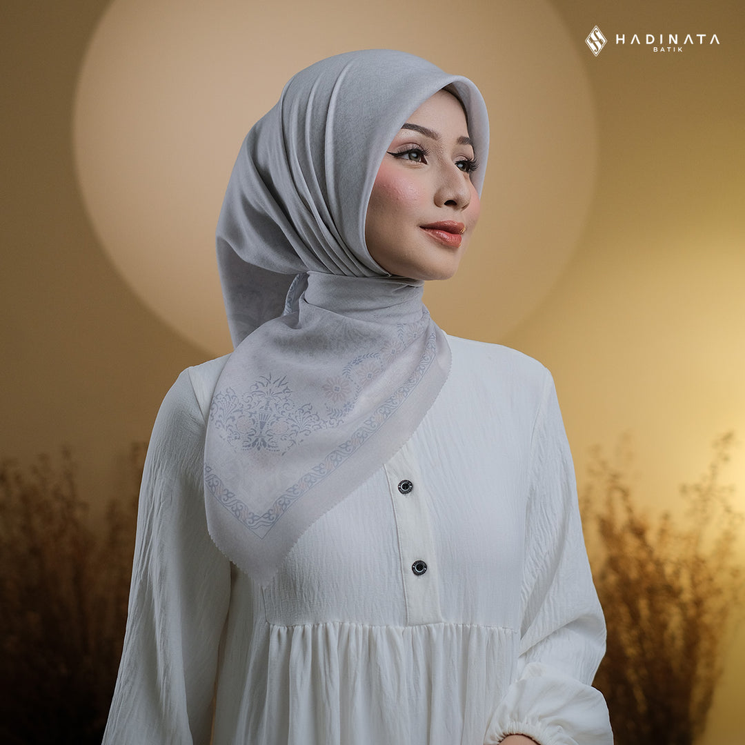 Hadinata Batik Hijab Premium Almyra Grey