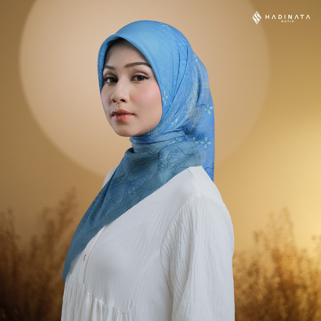 Hadinata Batik Hijab Premium Harmony Blue