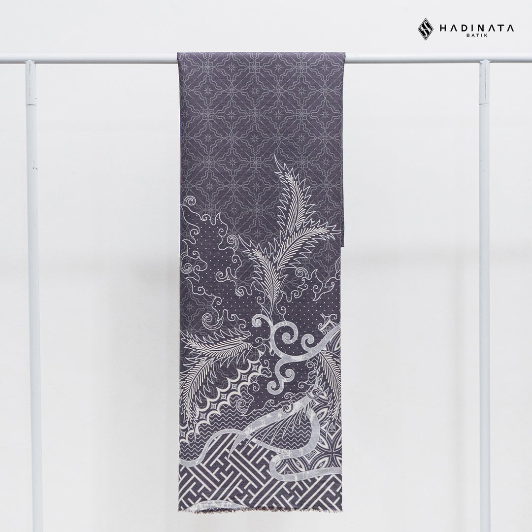 Hadinata Batik Premium Kain Katun Superfine Datura Grey