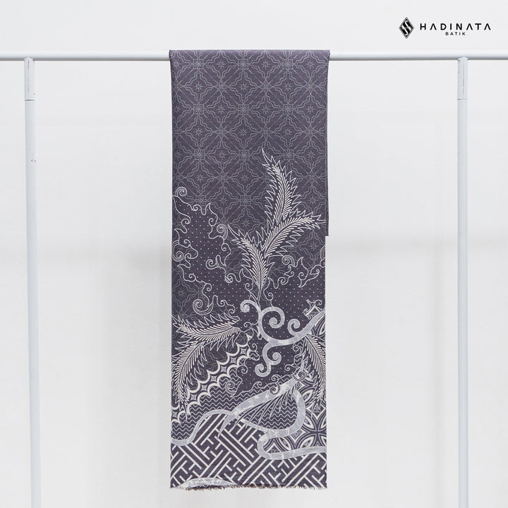 Hadinata Batik Premium Kain Katun Superfine Datura Grey