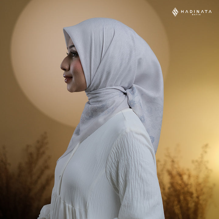 Hadinata Batik Hijab Premium Almyra Grey
