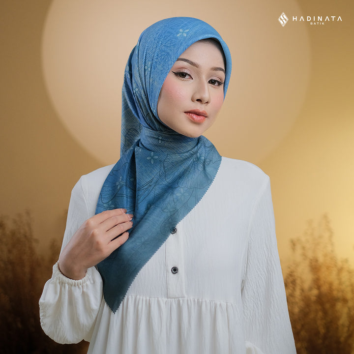 Hadinata Batik Hijab Premium Harmony Blue