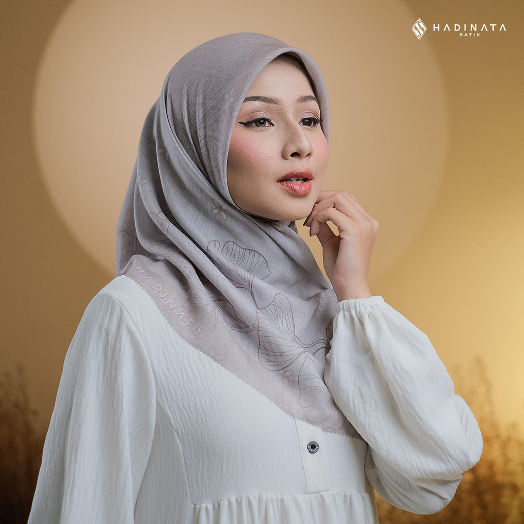 Hadinata Batik Hijab Premium Harmony Grey