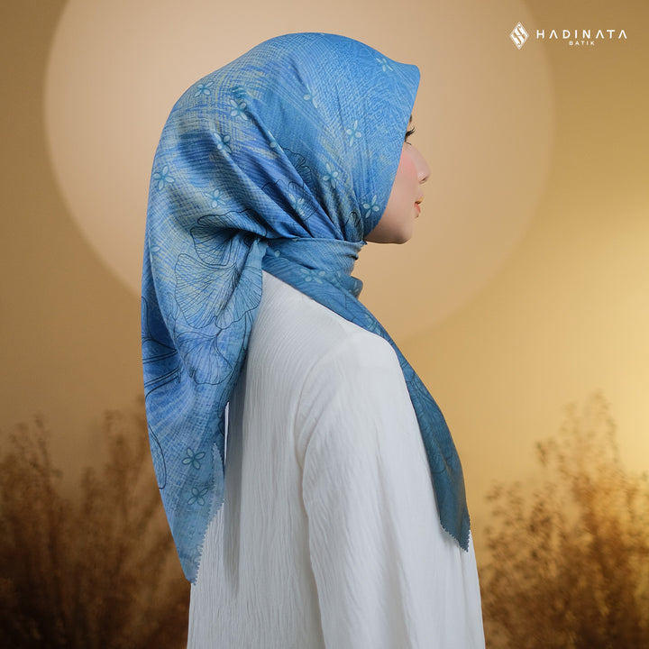 Hadinata Batik Hijab Premium Harmony Blue