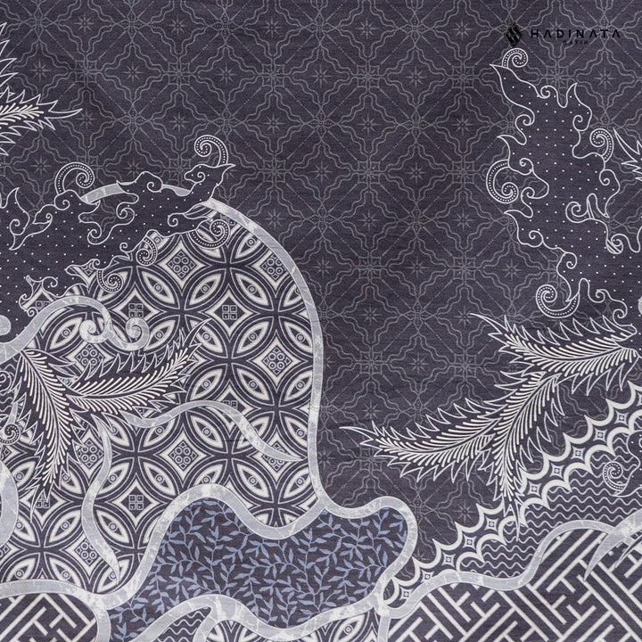 Hadinata Batik Premium Kain Katun Superfine Datura Grey