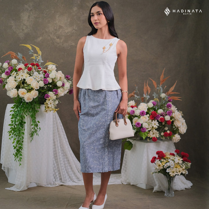 Hadinata Batik Premium Rok Batik Wanita Senandika Grey