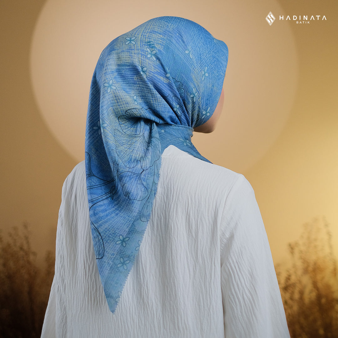 Hadinata Batik Hijab Premium Harmony Blue