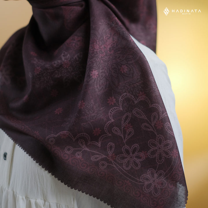 Hadinata Batik Hijab Premium Alina Burgundy