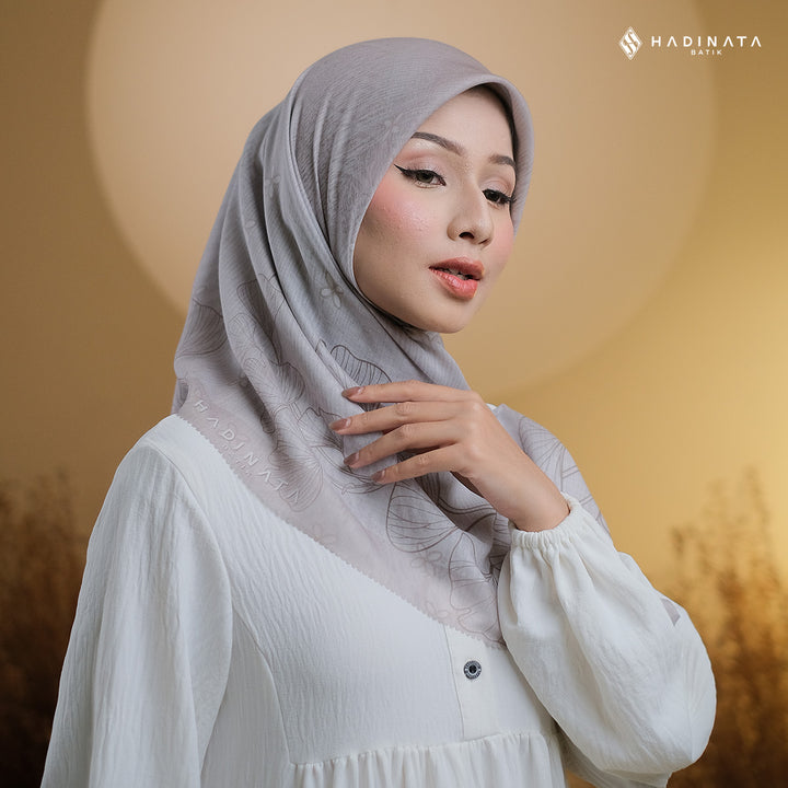 Hadinata Batik Hijab Premium Harmony Grey