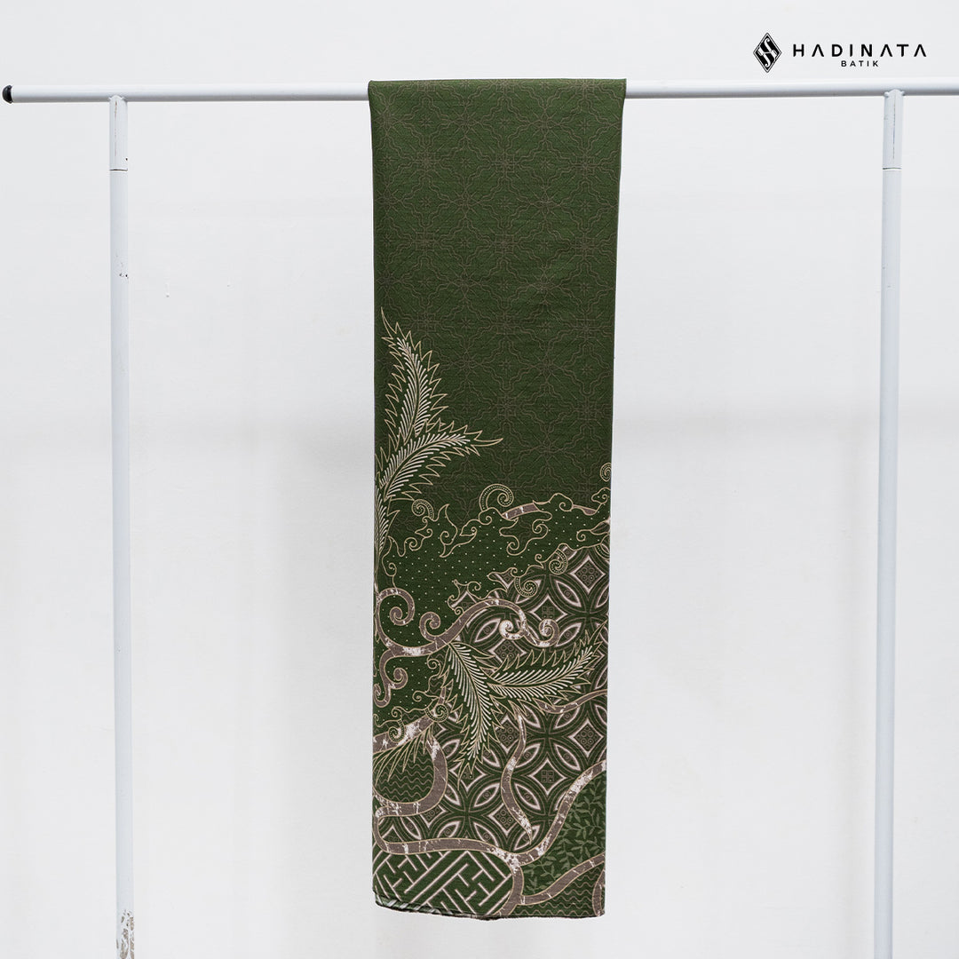 Hadinata Batik Premium Kain Katun Superfine Datura Green