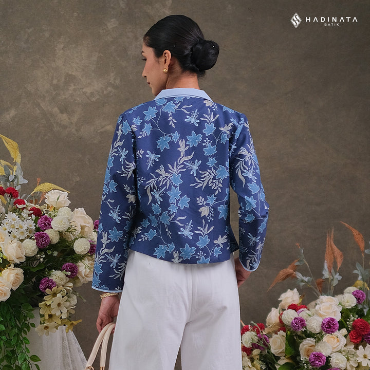 Hadinata Batik Premium Blazer Wanita Vidalea Navy
