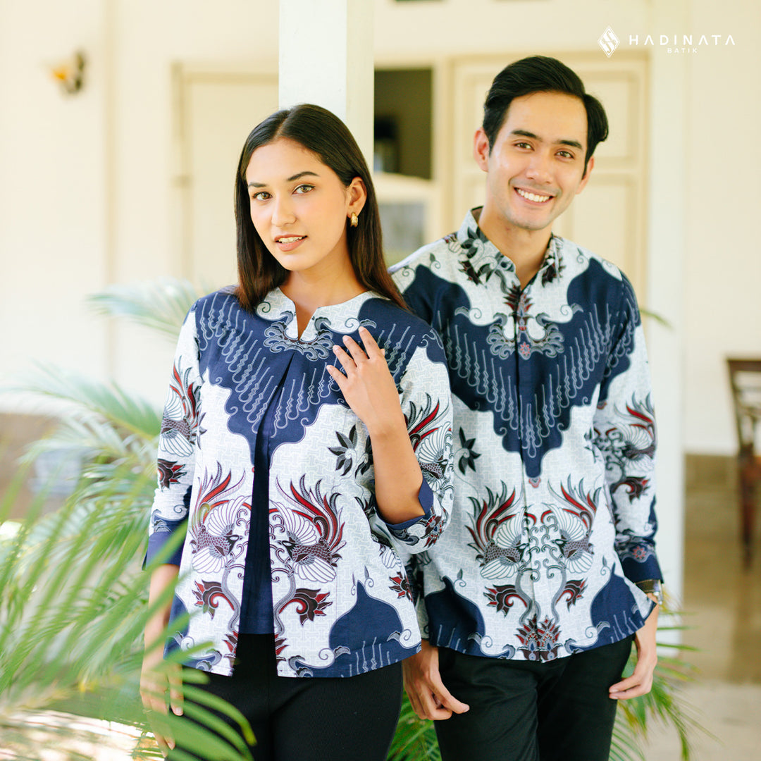 Hadinata Batik Sarimbit Set Batik Couple Mathew Marion - Kemeja Panjang & Blouse