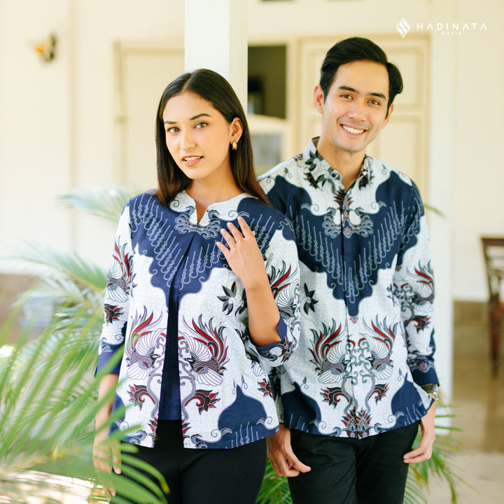 Hadinata Batik Sarimbit Set Batik Couple Mathew Marion - Kemeja Panjang & Blouse