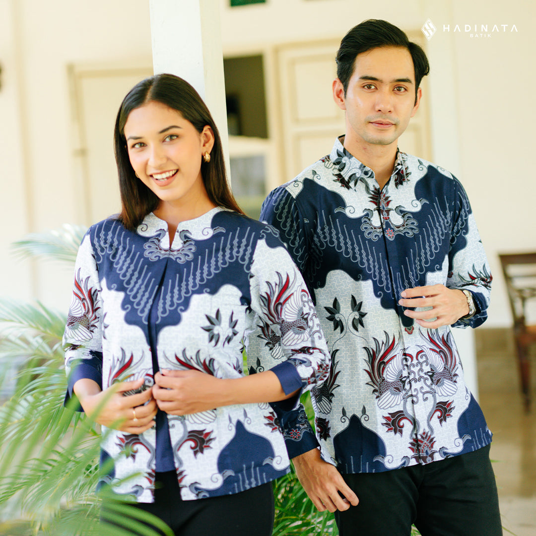 Hadinata Batik Sarimbit Set Batik Couple Mathew Marion - Kemeja Panjang & Blouse