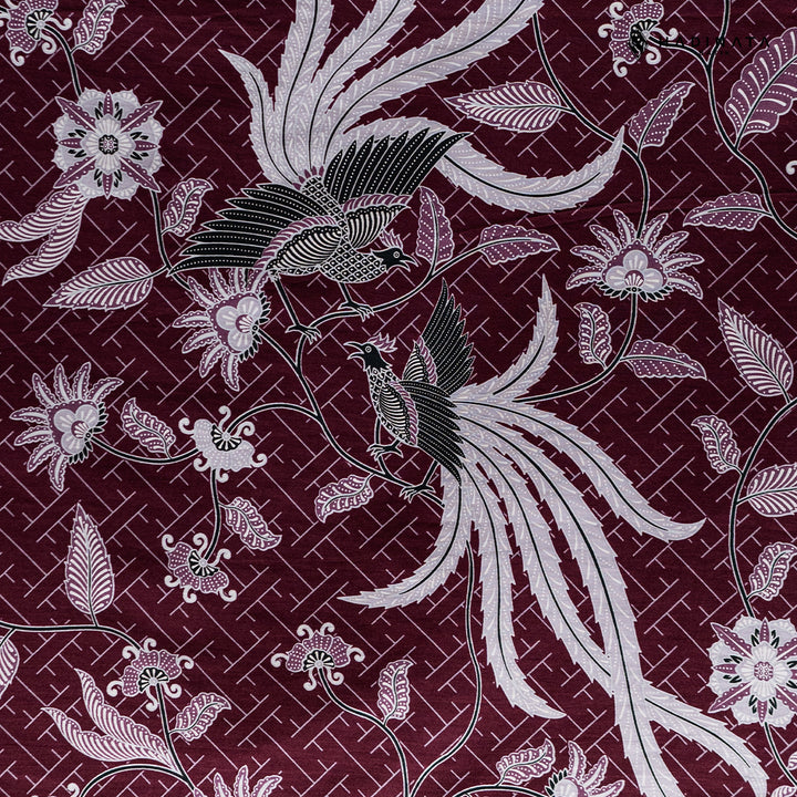 Hadinata Batik Premium Kain Katun Superfine Klarsa Maroon