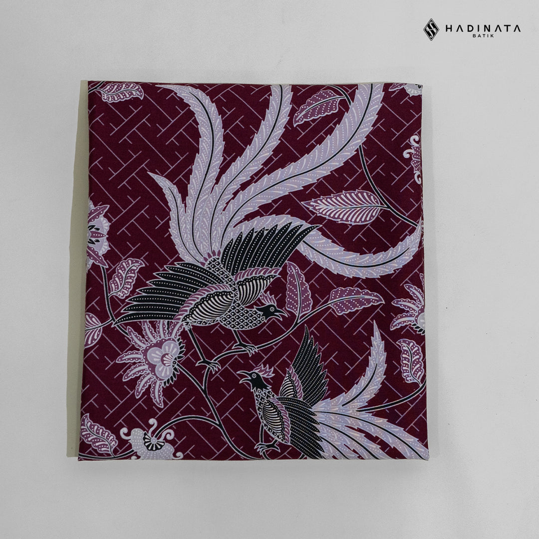 Hadinata Batik Premium Kain Katun Superfine Klarsa Maroon
