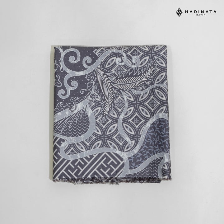 Hadinata Batik Premium Kain Katun Superfine Datura Grey